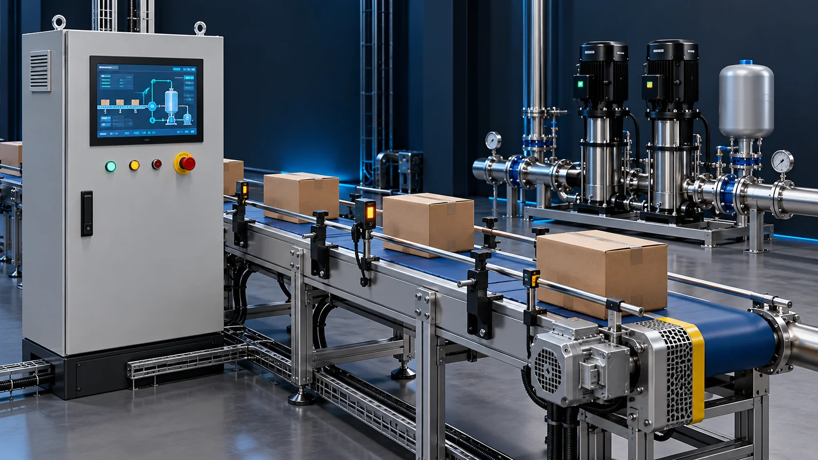 Industrial conveyor and control system concept