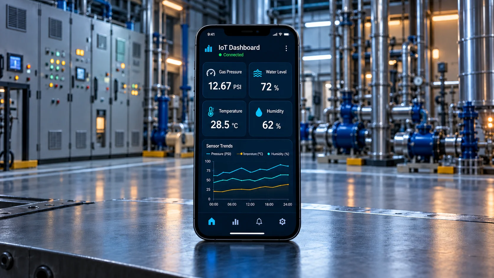 IoT Mobile Applications illustrative system configuration